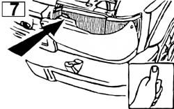 set headlamp protector in place diagram