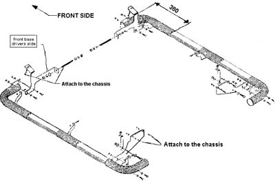side steps for Discovery 2 installation diagram