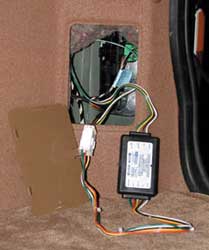 Converter box plug connected to vehicle plug