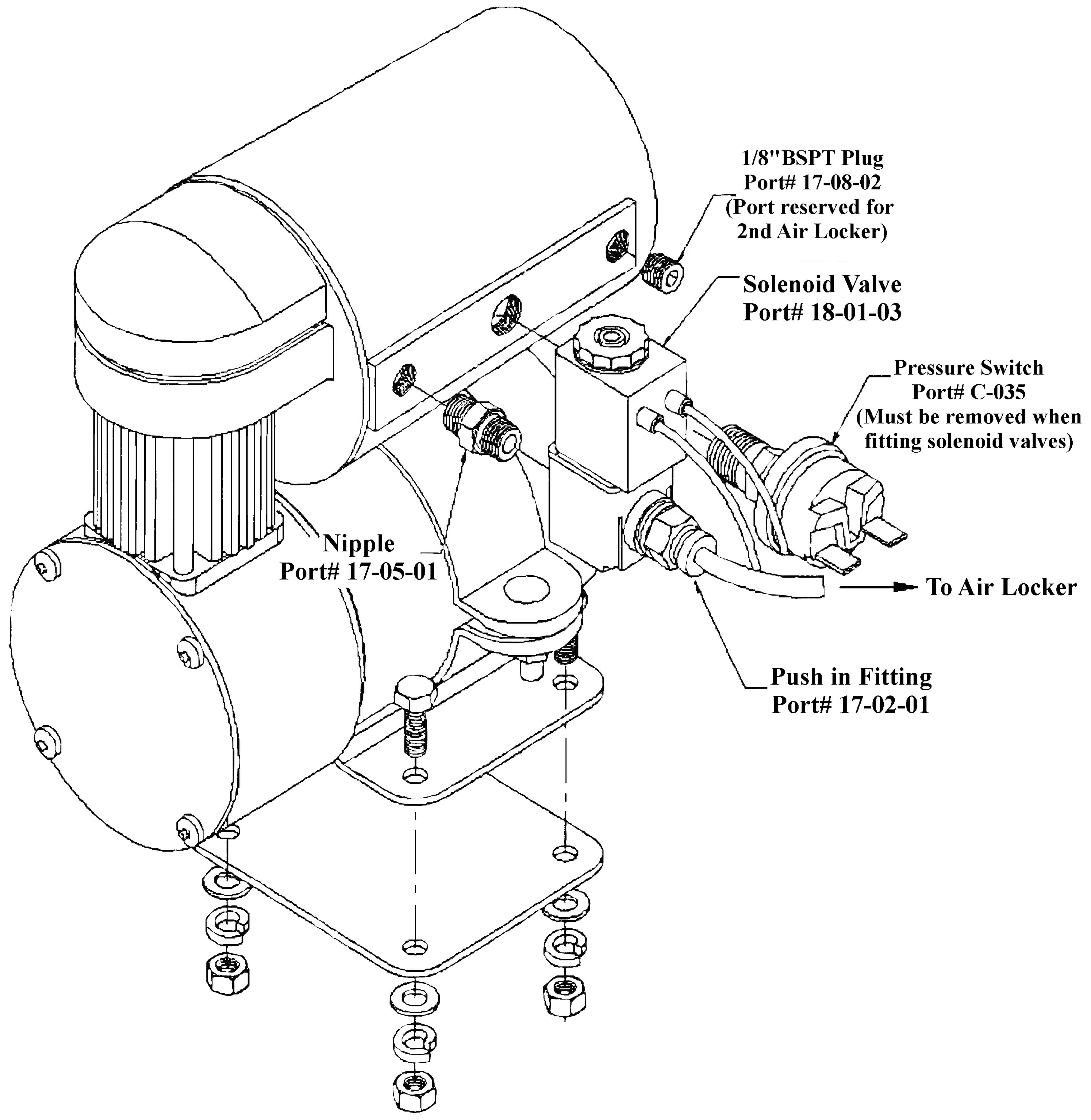 ARB Compressor/Locker Kit Diagram