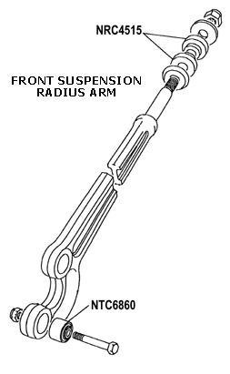 front suspension radius arm