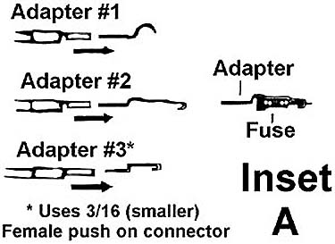 Adapter and fuse diagram for inset A