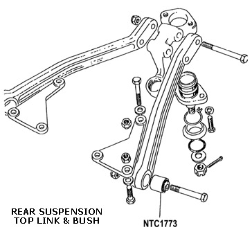 rear suspension top link and bush