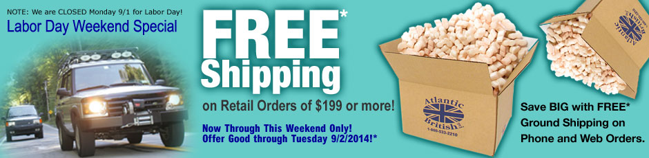 Free* Shipping on Orders of $199 or more...