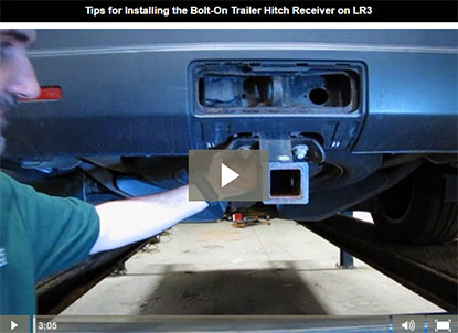 Install trailer hitch receiver on LR3 video