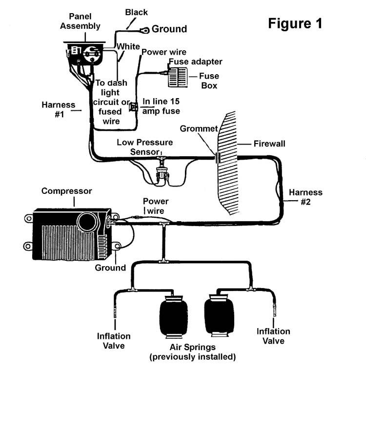 Air Lift Load Controller II Kit wiring diagram